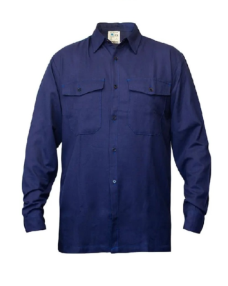 CAMISA MARCA IGNIFUGA ANTIESTATICA AZUL MARINO - STEELPRO