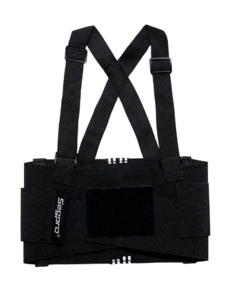 FAJA LUMBAR DE POLIESTER COLOR NEGRO - SEGPRO