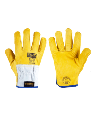 GUANTE CUERO DRIVER AMARILLO- STEELPRO