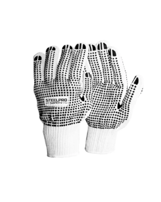 GUANTE DE HILO CON PUNTOS DE PVC - STEELPRO