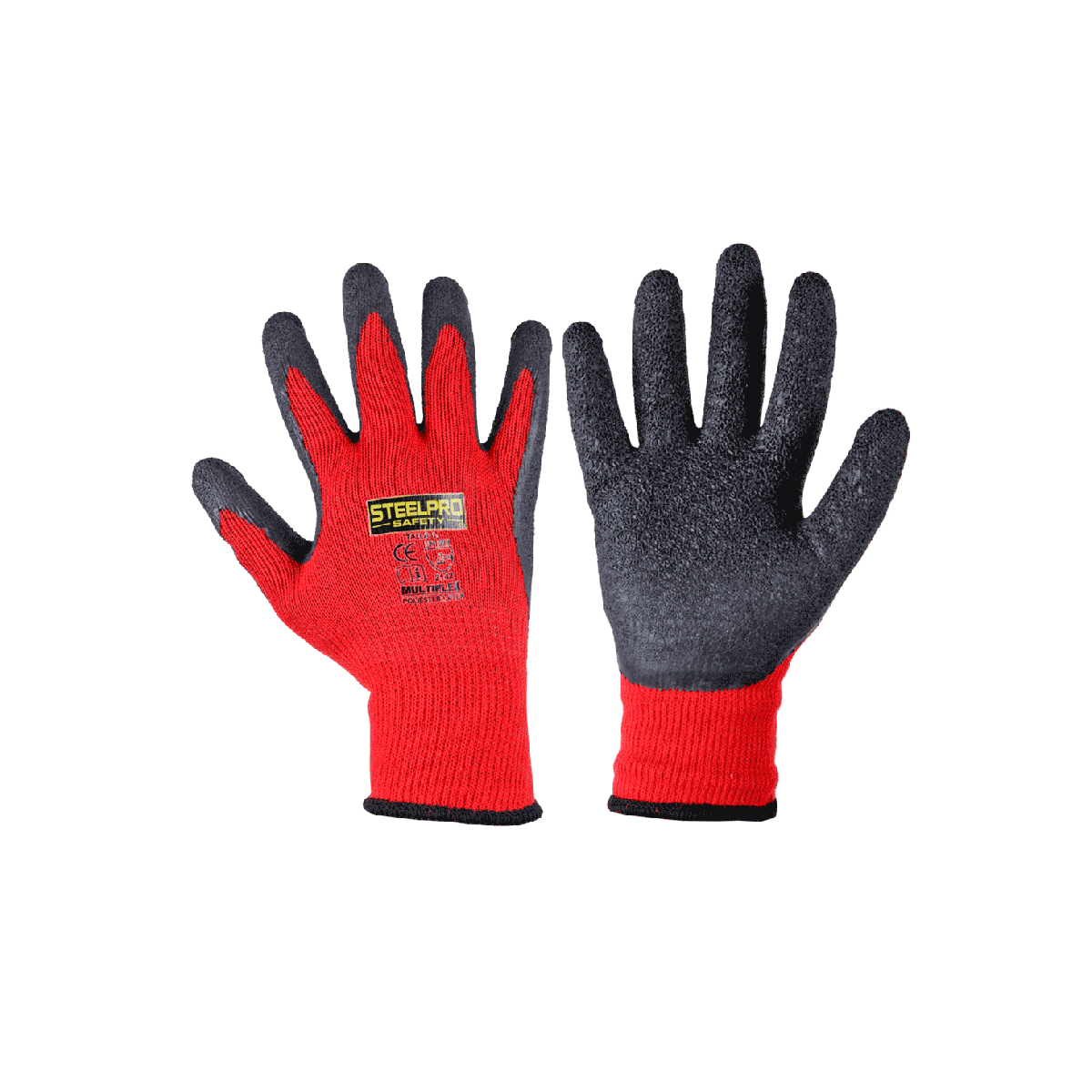 GUANTE MULTIFLEX LATEX ROJO - STEELPRO